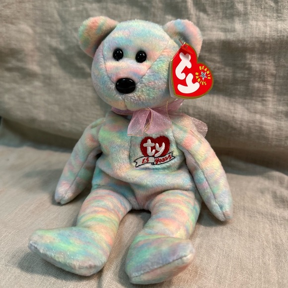 2001 4385 Celebrate Retired Teddy Bear Ty 15th Anniversary Beanie Baby - Picture 1 of 2